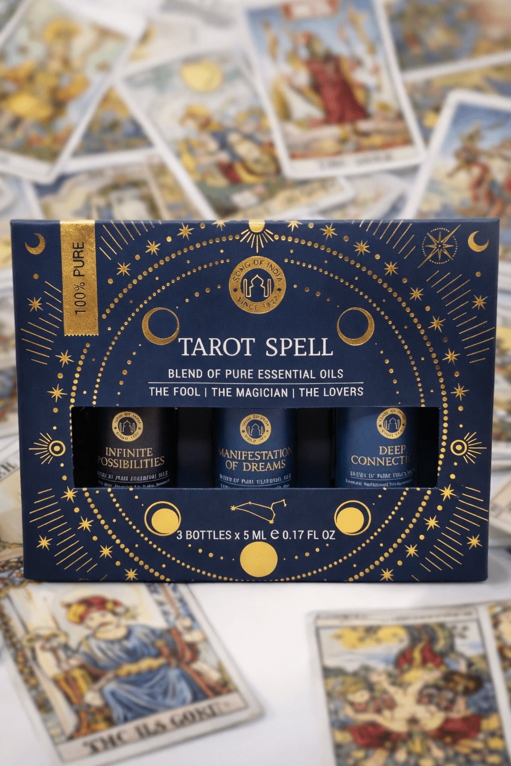 Tarot Spell | Set de 3 Aceites Esenciales Puros Inspirados en el Tarot 5ml Aceites AromáticosTienda esotérica Málaga - La Tienda de Tata Magic: tienda Esotérica en Málaga